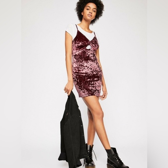 Free People Come Together Velvet Tank Mini Dress - Picture 2 of 11